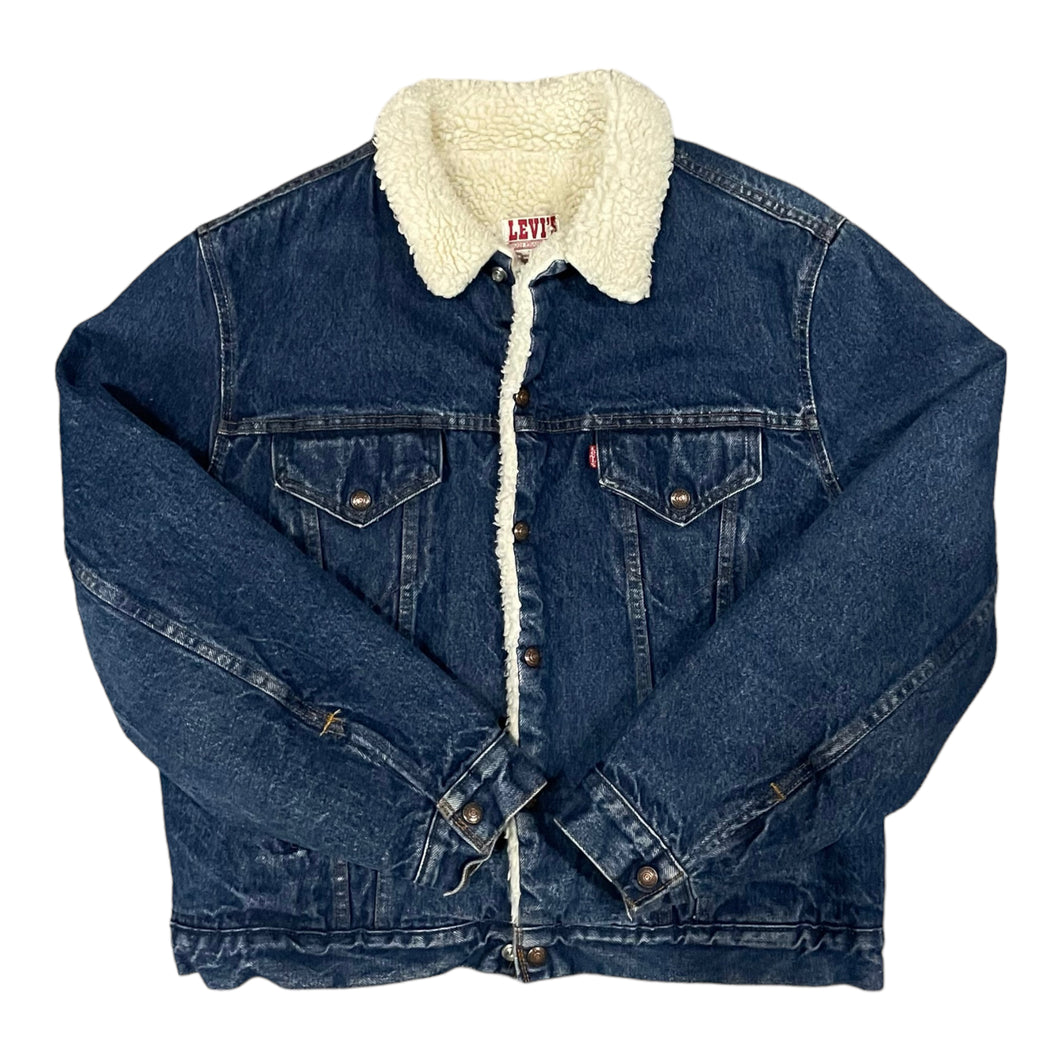 Vintage 70s Levi Sherpa Denim Jacket (L)