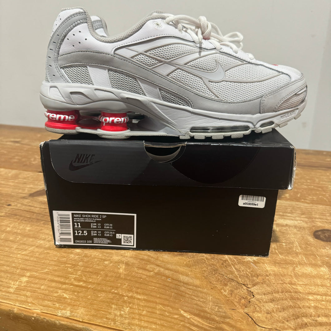 Nike Supreme x Shox Ride 2 White (Sz11)