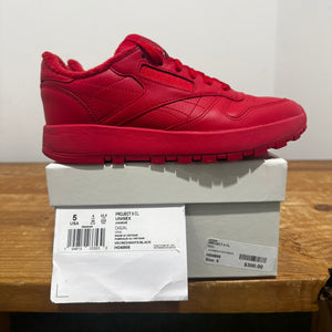 Red Classic Maison Margiela Leather Tabi | 5Y