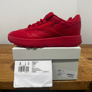 Red Classic Maison Margiela Leather Tabi | 5Y
