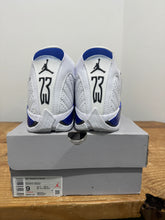 Load image into Gallery viewer, Jordan 14 Retro White Hyper Royal | 9M | New