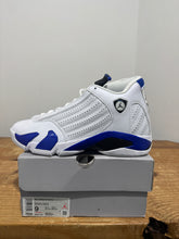 Load image into Gallery viewer, Jordan 14 Retro White Hyper Royal | 9M | New