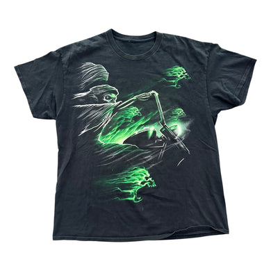 Skull Motorcycle Tee | L | Y2K