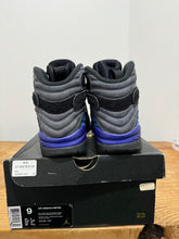 Load image into Gallery viewer, Black Aqua Jordan 8 | 9M | Used