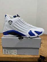 Load image into Gallery viewer, Jordan 14 Retro White Hyper Royal | 9M | New